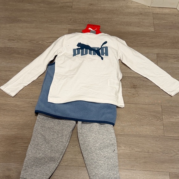 Puma 3 Piece Navy Blue Fleece Vest - Picture 6 of 7